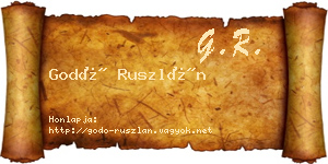 Godó Ruszlán névjegykártya